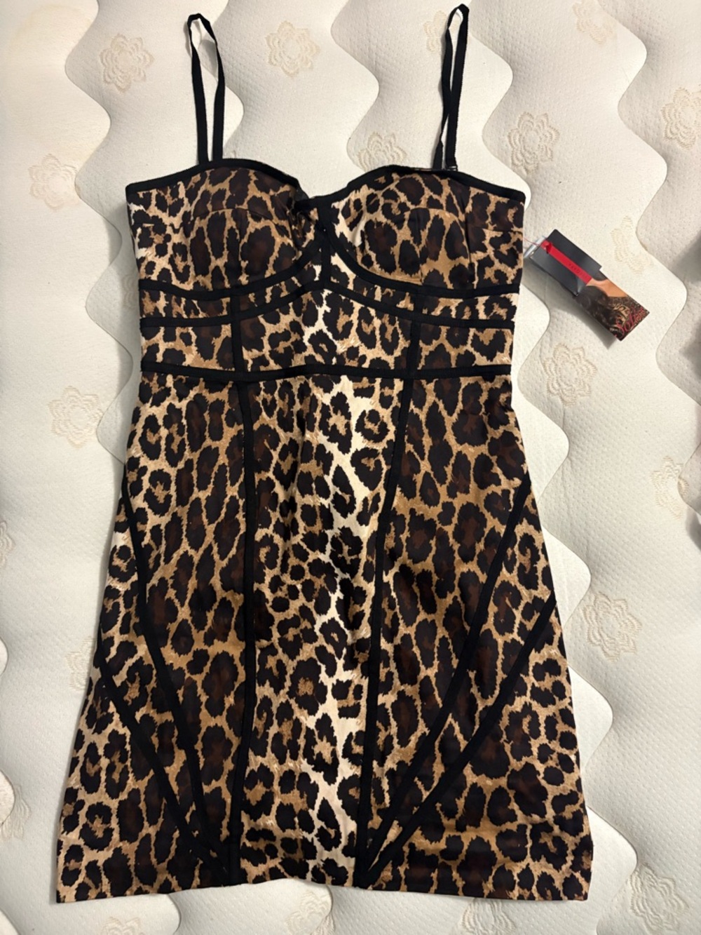 sofia by sofia vergara Leopard Print Mini Dress in Brown and Black